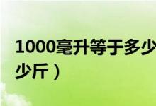 1000毫升等于多少斤白酒（1000毫升等于多少斤）