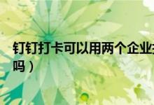 钉钉打卡可以用两个企业打卡吗（钉钉打卡可以用两个手机吗）