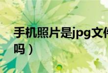 手机照片是jpg文件吗（手机照片是jpg格式吗）