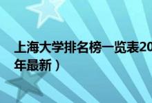 上海大学排名榜一览表2021（上海市大学排名一览表2021年最新）