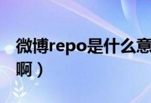 微博repo是什么意思（微博repo是什么意思啊）