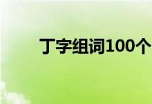 丁字组词100个（丁字组词有哪些）