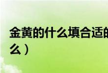 金黄的什么填合适的词一年级下册（金黄的什么）