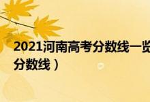 2021河南高考分数线一览表（2021河南高考分数线及历年分数线）