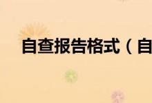 自查报告格式（自查报告格式内容要点）