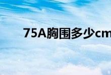 75A胸围多少cm（75a胸围多少cm）