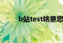 b站test啥意思（b站test什么梗）