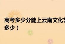 高考多少分能上云南文化艺术职业学院（2021录取分数线是多少）