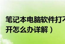 笔记本电脑软件打不开怎么办（电脑软件打不开怎么办详解）