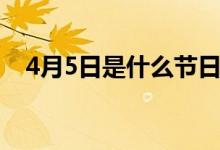 4月5日是什么节日（什么节日在4月5日）