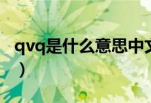 qvq是什么意思中文（qvq是什么意思啊网络）