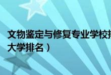 文物鉴定与修复专业学校排行（2022年文物鉴定与修复专业大学排名）