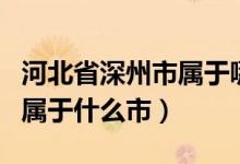 河北省深州市属于哪个地级市（河北省深州市属于什么市）