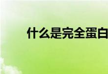 什么是完全蛋白（什么是完全小学）