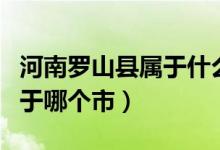 河南罗山县属于什么市什么区（河南罗山县属于哪个市）