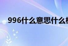 996什么意思什么梗（996什么意思669）