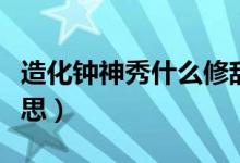 造化钟神秀什么修辞手法（造化钟神秀什么意思）