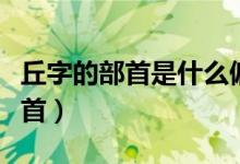 丘字的部首是什么偏旁法（丘字是什么偏旁部首）