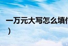 一万元大写怎么填付款单（一万元大写是什么）