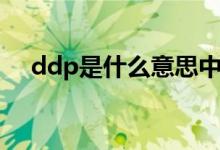 ddp是什么意思中文（ddp是什么意思）