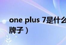 one plus 7是什么牌子（one plus6是什么牌子）