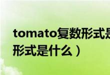 tomato复数形式是什么样的（tomato复数形式是什么）