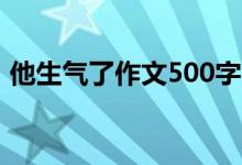 他生气了作文500字（怎么写出生气的过程）