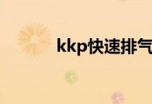 kkp快速排气阀（kkp啥意思）