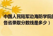 中国人民陆军边海防学院的录取分数（2021陆军边海防学院各省录取分数线是多少）