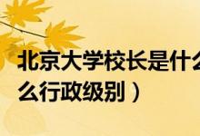 北京大学校长是什么行政级别（北大校长是什么行政级别）