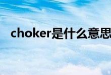 choker是什么意思（choker是什么东西）