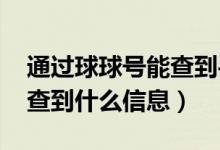 通过球球号能查到手机号码吗（通过qq号能查到什么信息）