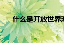 什么是开放世界游戏（什么是开根号）