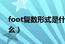 foot复数形式是什么啊（foot复数形式是什么）