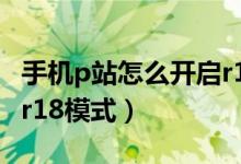 手机p站怎么开启r18设置（手机p站怎么进入r18模式）