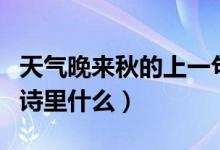 天气晚来秋的上一句是（天气晚来秋的上一句诗里什么）