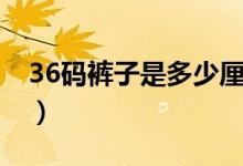 36码裤子是多少厘米腰围（36码裤子是多大）