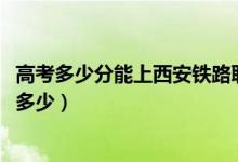 高考多少分能上西安铁路职业技术学院（2021录取分数线是多少）