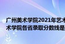 广州美术学院2021年艺术生录取分数线文化（2021广州美术学院各省录取分数线是多少）