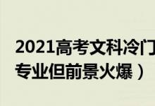 2021高考文科冷门专业（2022高考文科冷门专业但前景火爆）