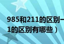 985和211的区别一定要告诉孩子（985和211的区别有哪些）