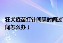 狂犬疫苗打针间隔时间过了怎么办（错过了狂犬疫苗打针时间怎么办）