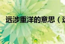 远涉重洋的意思（远涉重洋的意思是什么）