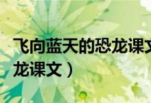 飞向蓝天的恐龙课文笔记图片（飞向蓝天的恐龙课文）