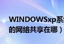 WINDOWSxp系统如何分享网络（xp系统的网络共享在哪）