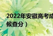 2022年安徽高考成绩排名公布时间（什么时候查分）