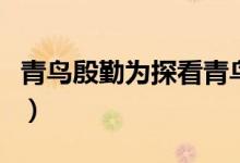 青鸟殷勤为探看青鸟指什么（青鸟殷勤为探看）