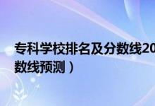 专科学校排名及分数线2020（2022全国专科学校排名及分数线预测）