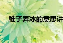 稚子弄冰的意思讲解（稚子弄冰的意思）