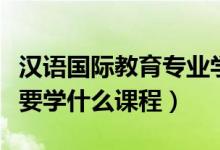 汉语国际教育专业学啥（汉语国际教育专业主要学什么课程）